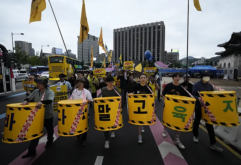 Protest Held Against Japanese Plans To Release Water From Damaged Nuclear Plant