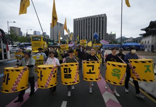 Protest Held Against Japanese Plans To Release Water From Damaged Nuclear Plant