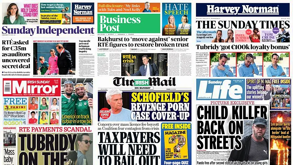 What The Papers Say: Sunday's Front Pages