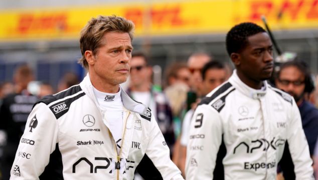 Brad Pitt Suits Up To Film F1 Blockbuster At British Grand Prix
