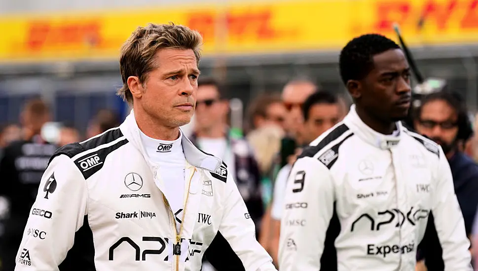 Brad Pitt Suits Up To Film F1 Blockbuster At British Grand Prix