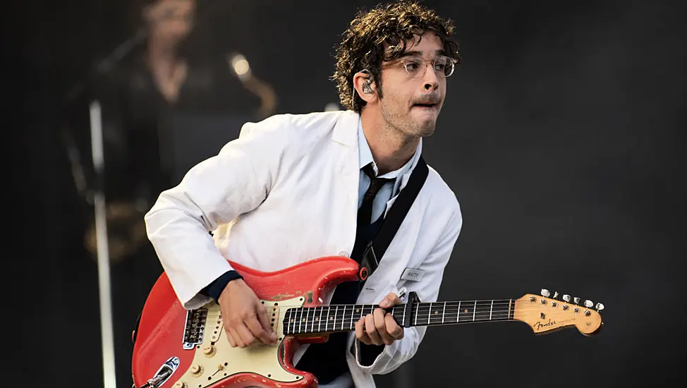 The 1975 Frontman Arrives At Trnsmt Headline Set In Red Wheelie Bin