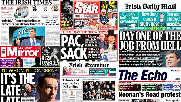 What The Papers Say: Tuesday's Front Pages