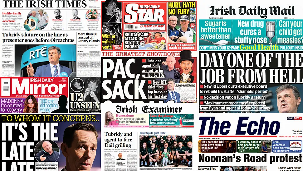 What The Papers Say: Tuesday's Front Pages