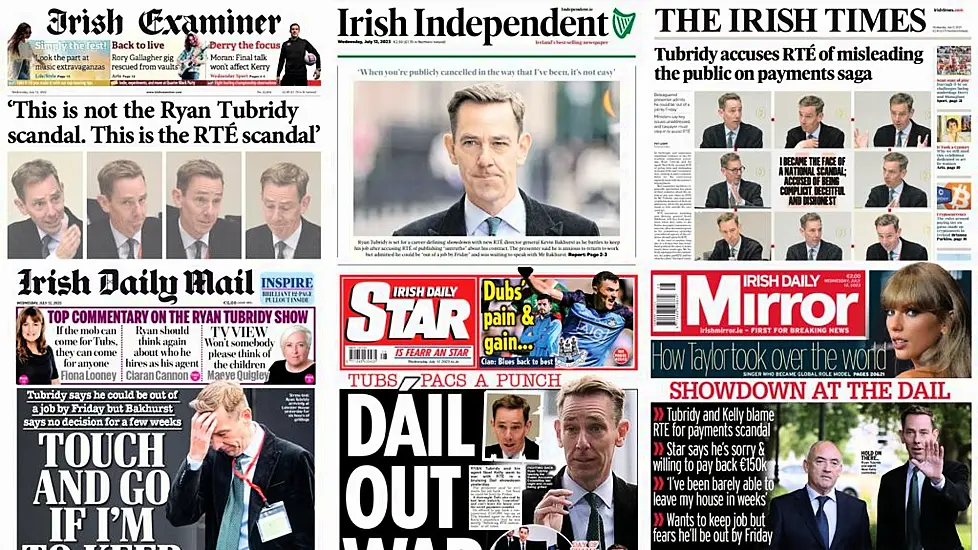 What The Papers Say: Wednesday's Front Pages