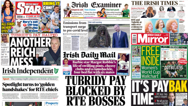 What The Papers Say: Friday's Front Pages