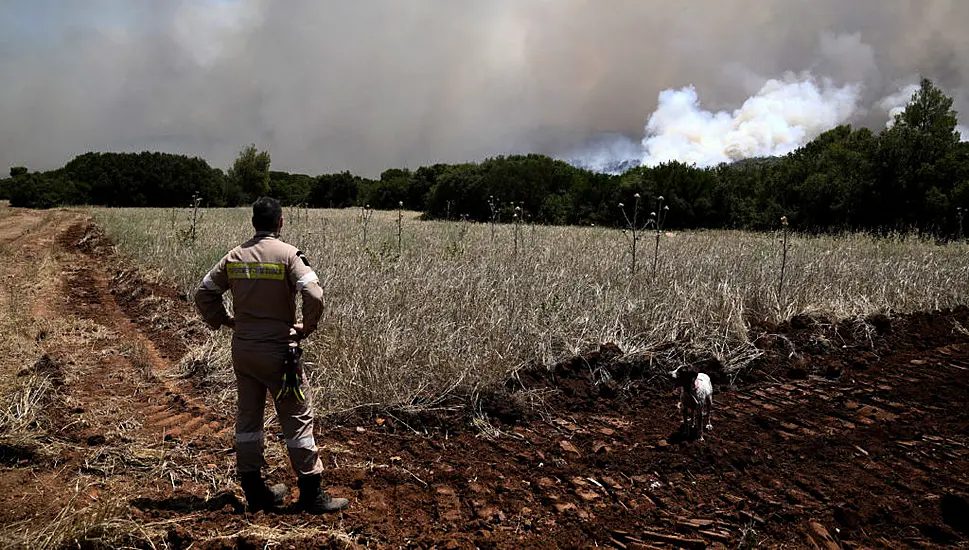 France And Italy Send Firefighting Planes To Greece As Wildfires Burn