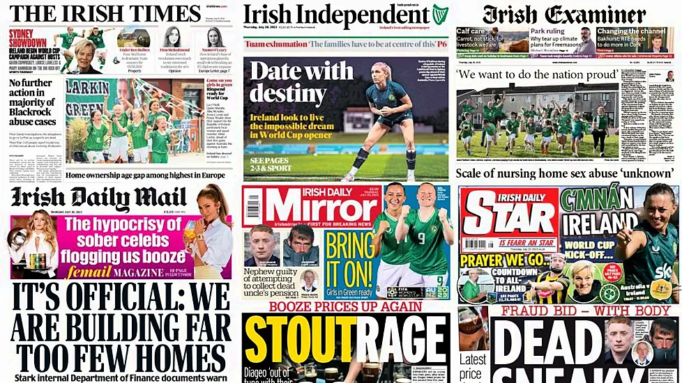 What The Papers Say: Thursday's Front Pages