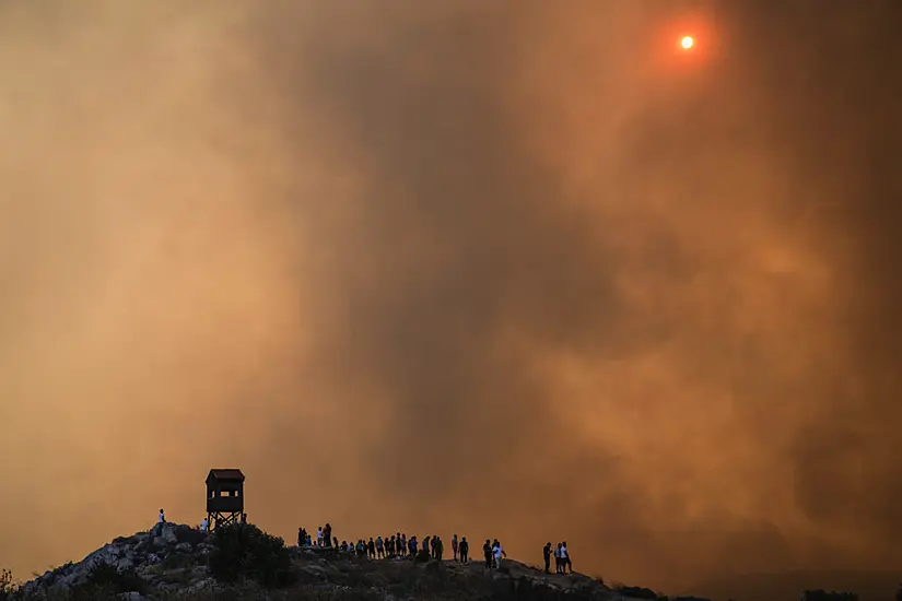 Greek Fire Crews Lose Control Of Blaze Near Athens