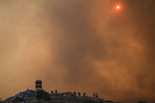 Greek Fire Crews Lose Control Of Blaze Near Athens