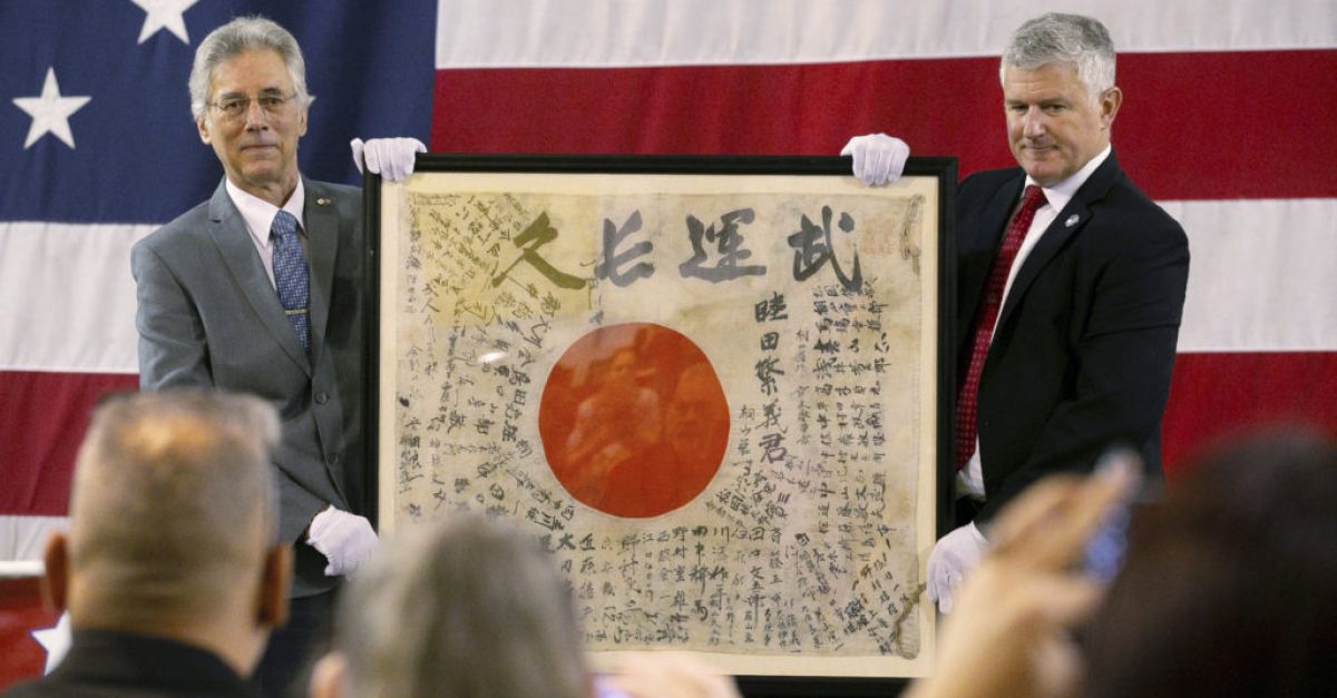 Flag carried by Japanese soldier killed in Second World War to return to family