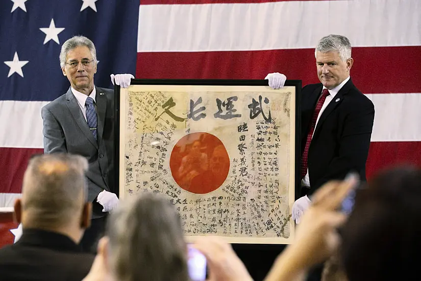 Flag Carried By Japanese Soldier Killed In Second World War To Return To Family