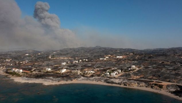 Tourists Flown Home As Wildfires Rage On Greek Islands