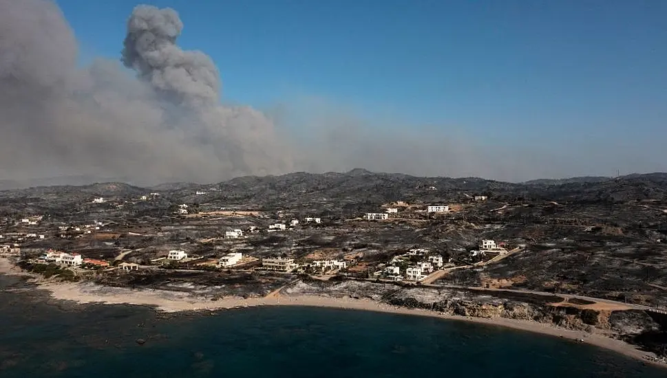 Tourists Flown Home As Wildfires Rage On Greek Islands