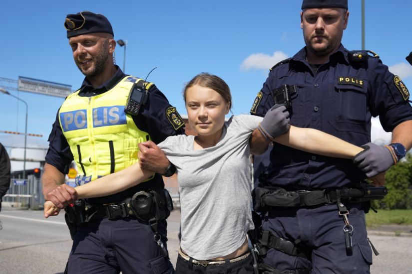 Defiant Greta Thunberg Removed By Police After New Roadblock At Oil Terminal