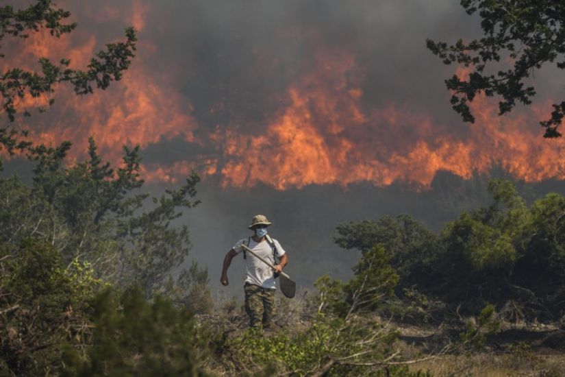 Night-Time Evacuations Take Place On Greek Islands As Wildfires Rage