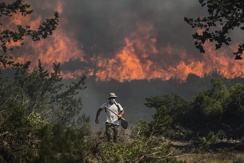 Night-Time Evacuations Take Place On Greek Islands As Wildfires Rage