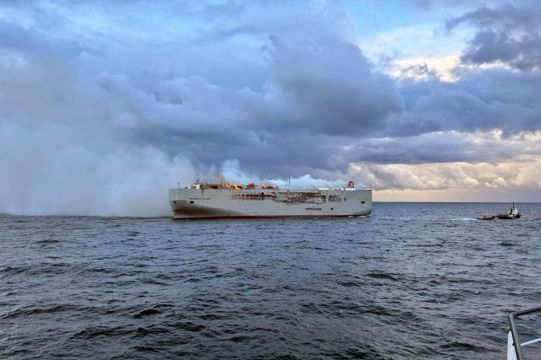 Crew Member Dies As Fire On Ship Carrying 3,000 Cars Burns Out Of Control