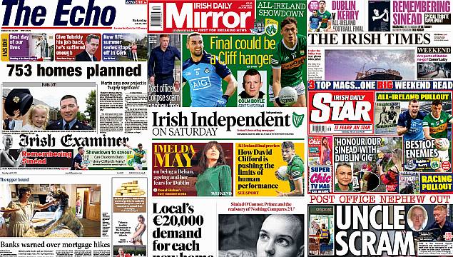 What The Papers Say: Saturday's Front Pages