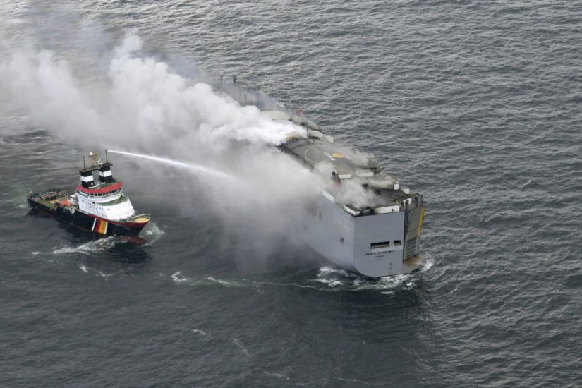 Burning Cargo Ship Off Dutch Coast Will Be Towed To New Location