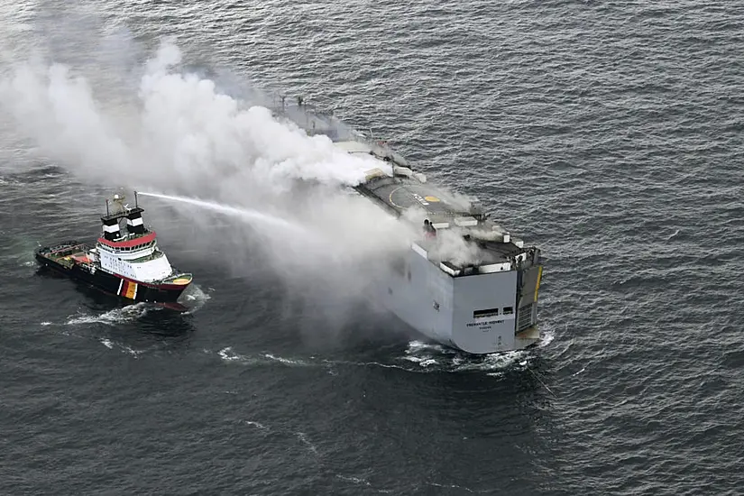 Burning Cargo Ship Off Dutch Coast Will Be Towed To New Location