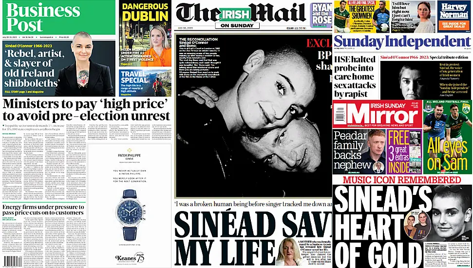 What The Papers Say: Sunday's Front Pages