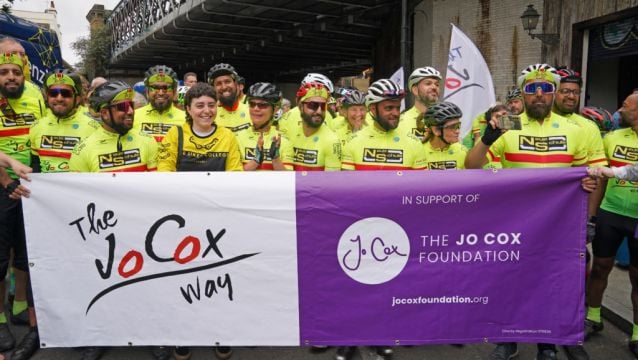 Parents Of Jo Cox Elated As Cyclists Cross Finish Line Of 288-Mile Bike Ride