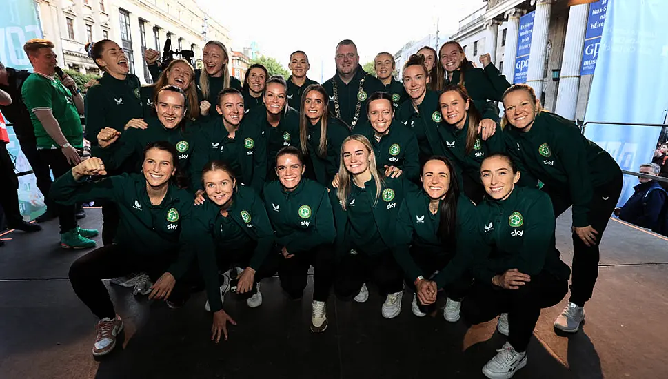 Huge Crowd Turns Out To Welcome Home Ireland's World Cup Squad