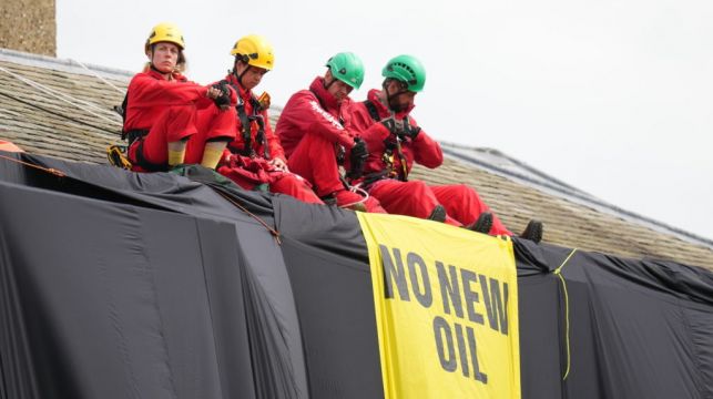 Greenpeace Protesters Bailed Following Roof-Top Protest At Rishi Sunak's Home