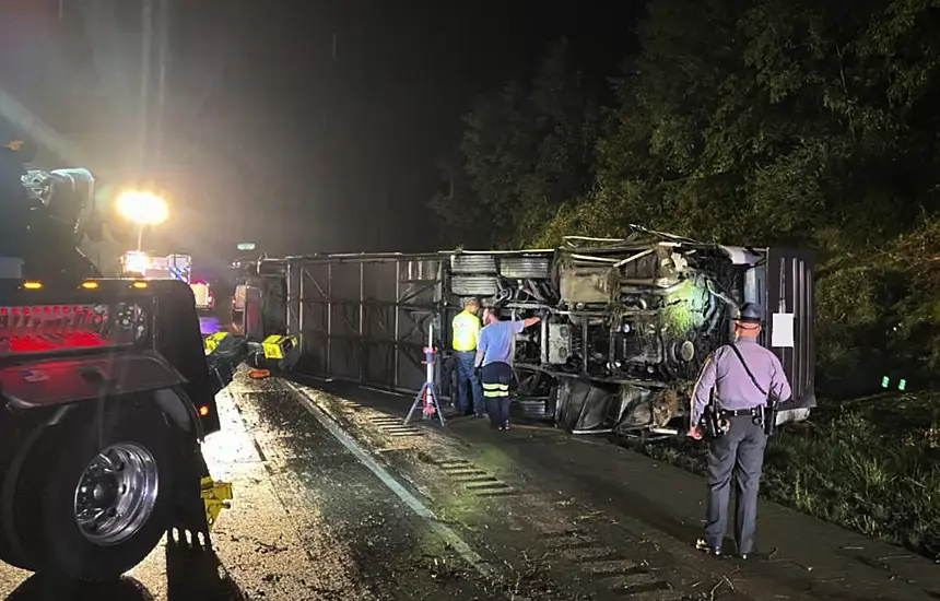 ‘Multiple Passengers Dead’ After Charter Bus Crashes In Pennsylvania