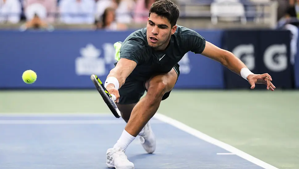 Carlos Alcaraz Battles Past Ben Shelton In First Tour Match Since Wimbledon