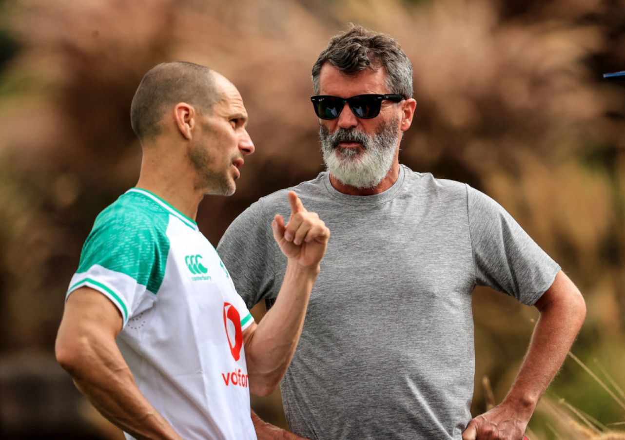 Jason Cowman Chats With Roy Keane. Photo: Dan Sheridan/Inpho