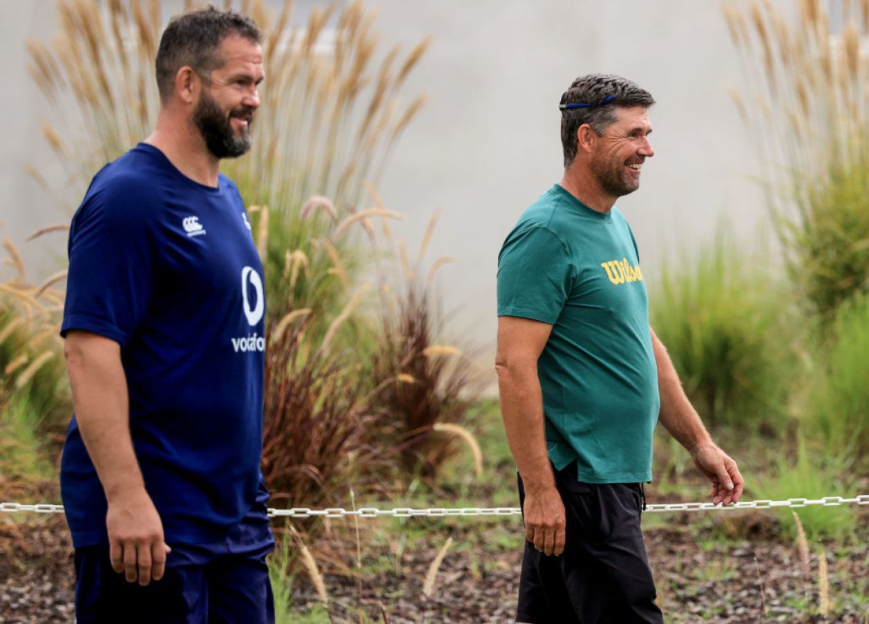 Andy Farrell With Padraig Harrington. Photo: Dan Sheridan/Inpho