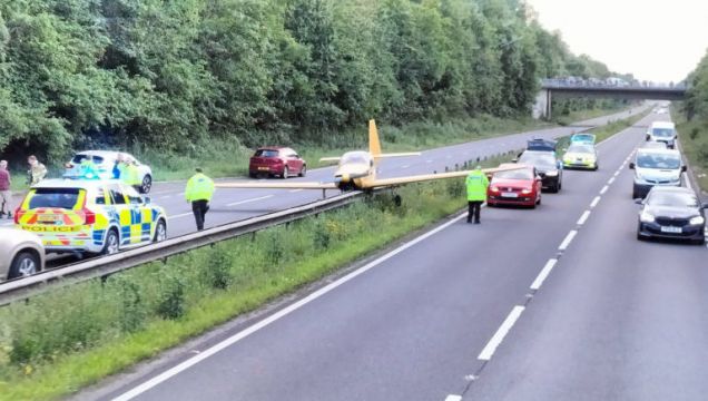 Light Aircraft Makes Emergency Landing On Busy Road In England