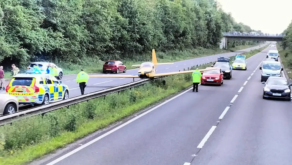 Light Aircraft Makes Emergency Landing On Busy Road In England