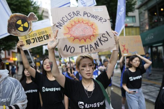 Rally In Seoul Against Japanese Plans To Release Nuclear Wastewater Into Sea