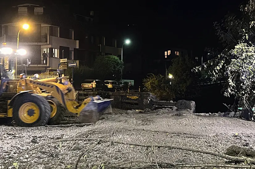 Crews Clear Streets After Mudslide Swamps Town In Italian Alps