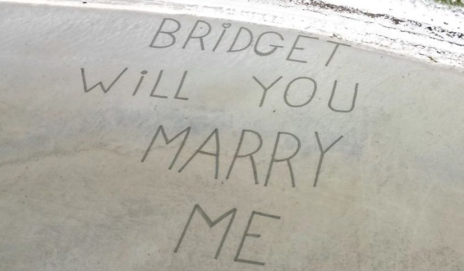Marriage Proposal Etched Into Runway Sand For Man’s Sky-High Proposal