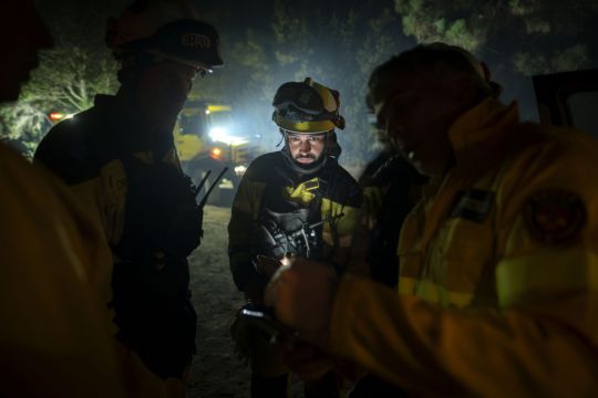 Firefighters Battle Through The Night To Halt Wildfire In Tenerife