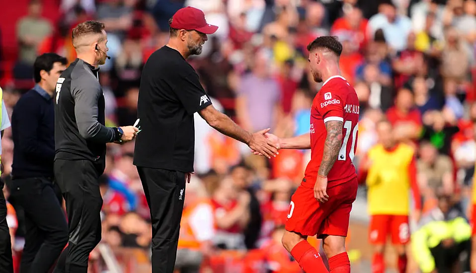 Jurgen Klopp To Consider Appeal Against Alexis Mac Allister’s Red Card