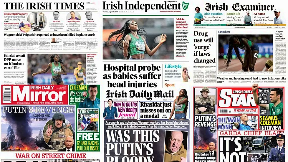 What The Papers Say: Thursday's Front Pages