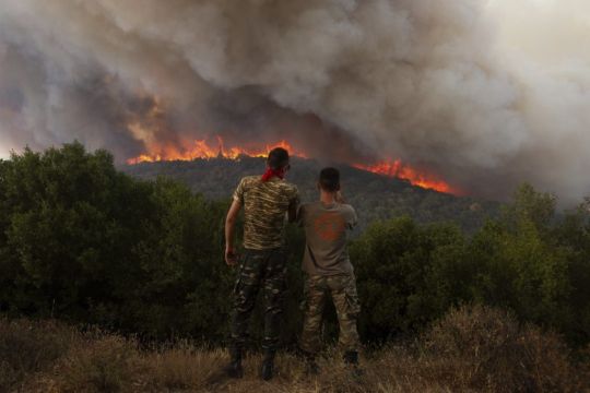 Major Wildfires In Greece Force More Evacuations