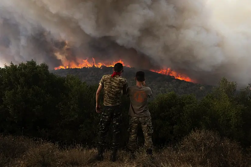 600 Firefighters And Water-Dropping Aircraft Struggle To Control Greek Wildfires