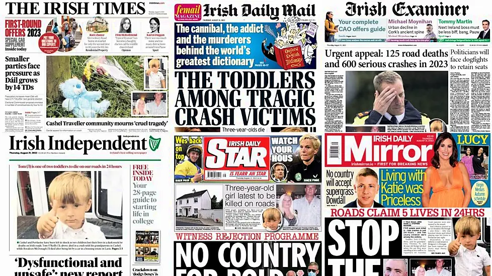 What The Papers Say: Thursday's Front Pages