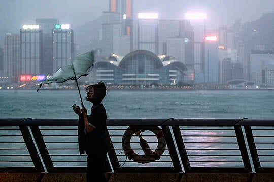 Hong Kong And Other Parts Of China Grind To Near Halt As Typhoon Passes