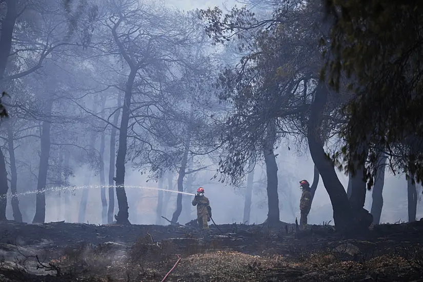 Massive Wildfire In North-Eastern Greece Gradually Abating