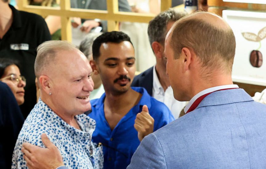 Paul Gascoigne ‘Couldn’t Resist’ Kissing Prince William During Pret Homelessness Visit