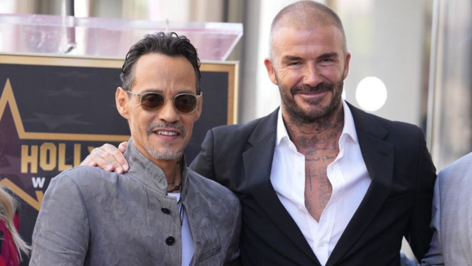 David Beckham Hails ‘Inspirational’ Marc Anthony At Hollywood Walk Of Fame