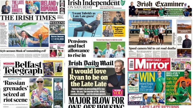 What The Papers Say: Saturday's Front Pages