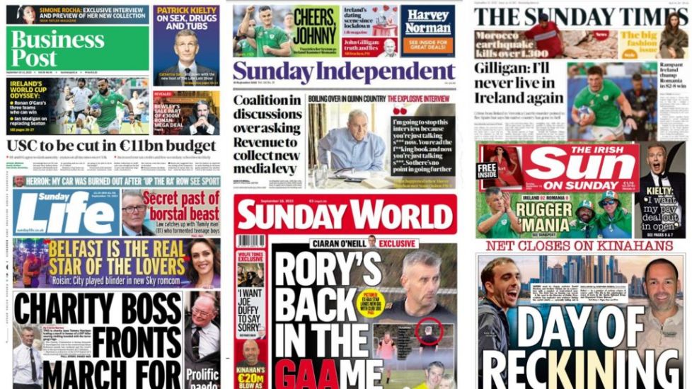 What The Papers Say: Sunday's Front Pages